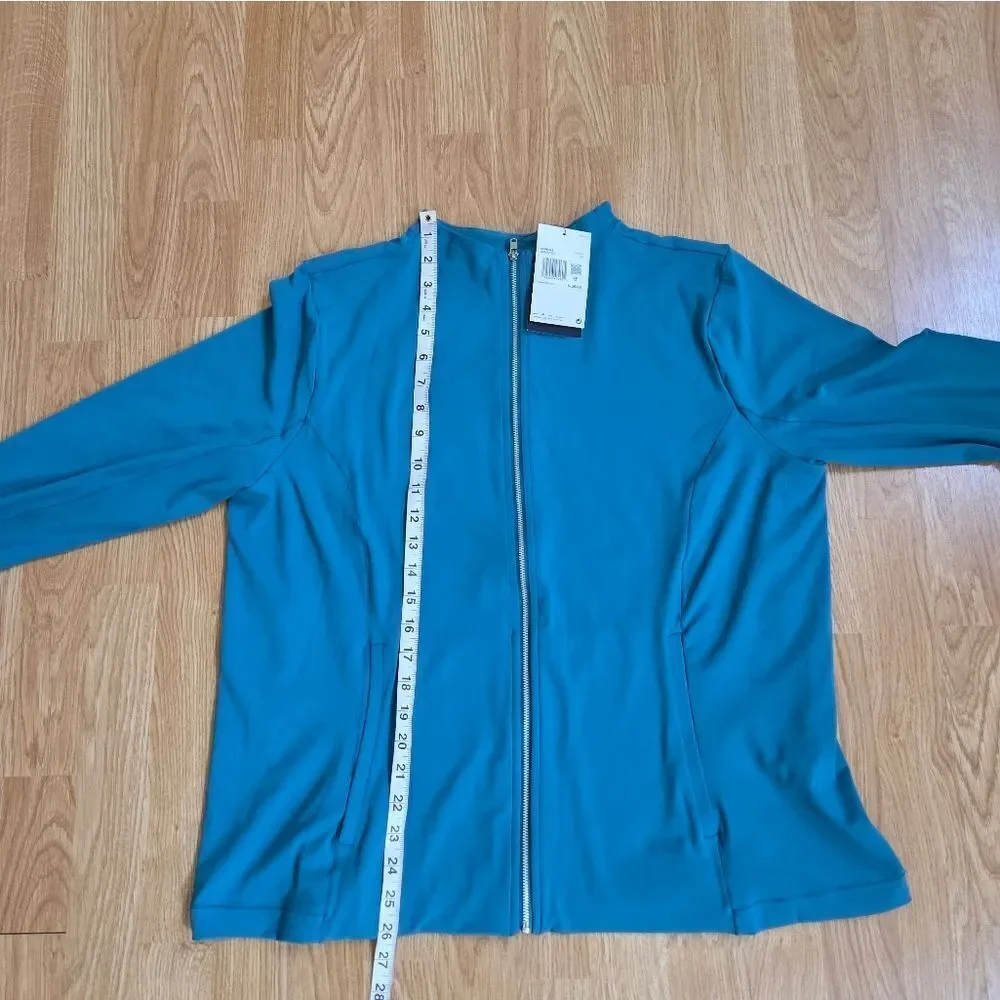 Nike Yoga Luxe Dri Fit Full Zip Women’s Teal Jacket Size 1X